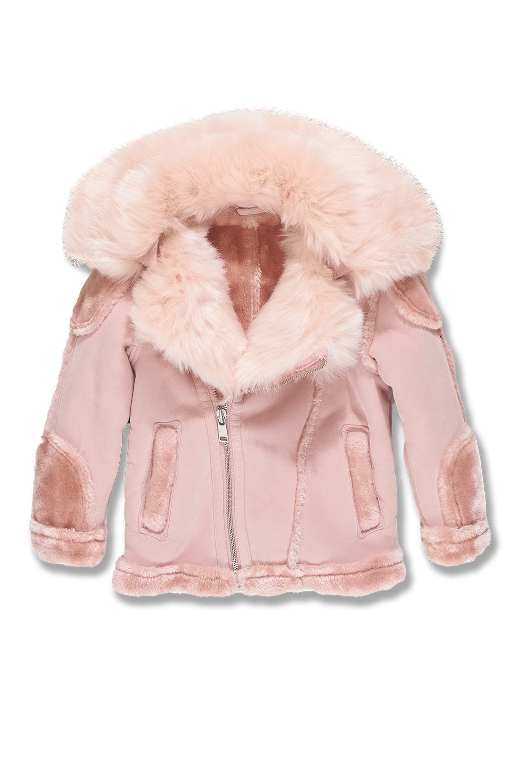 JC Kids Kids El Jefe Shearling Moto Jacket (Pink)