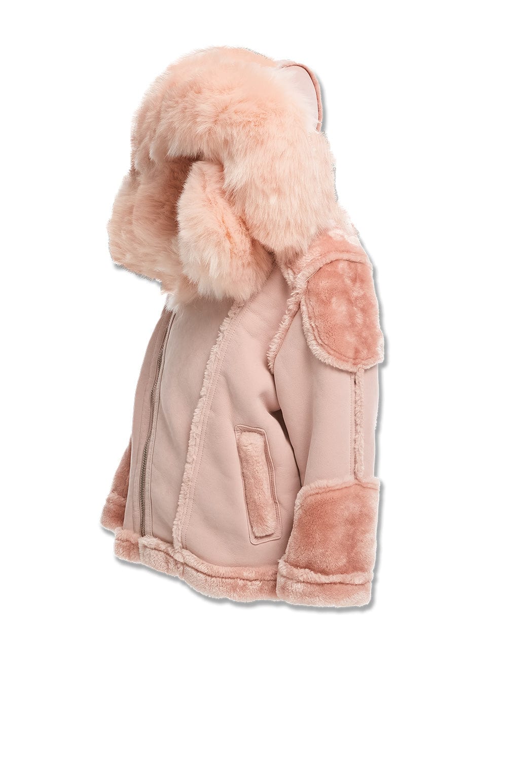 JC Kids Kids El Jefe Shearling Moto Jacket (Pink)