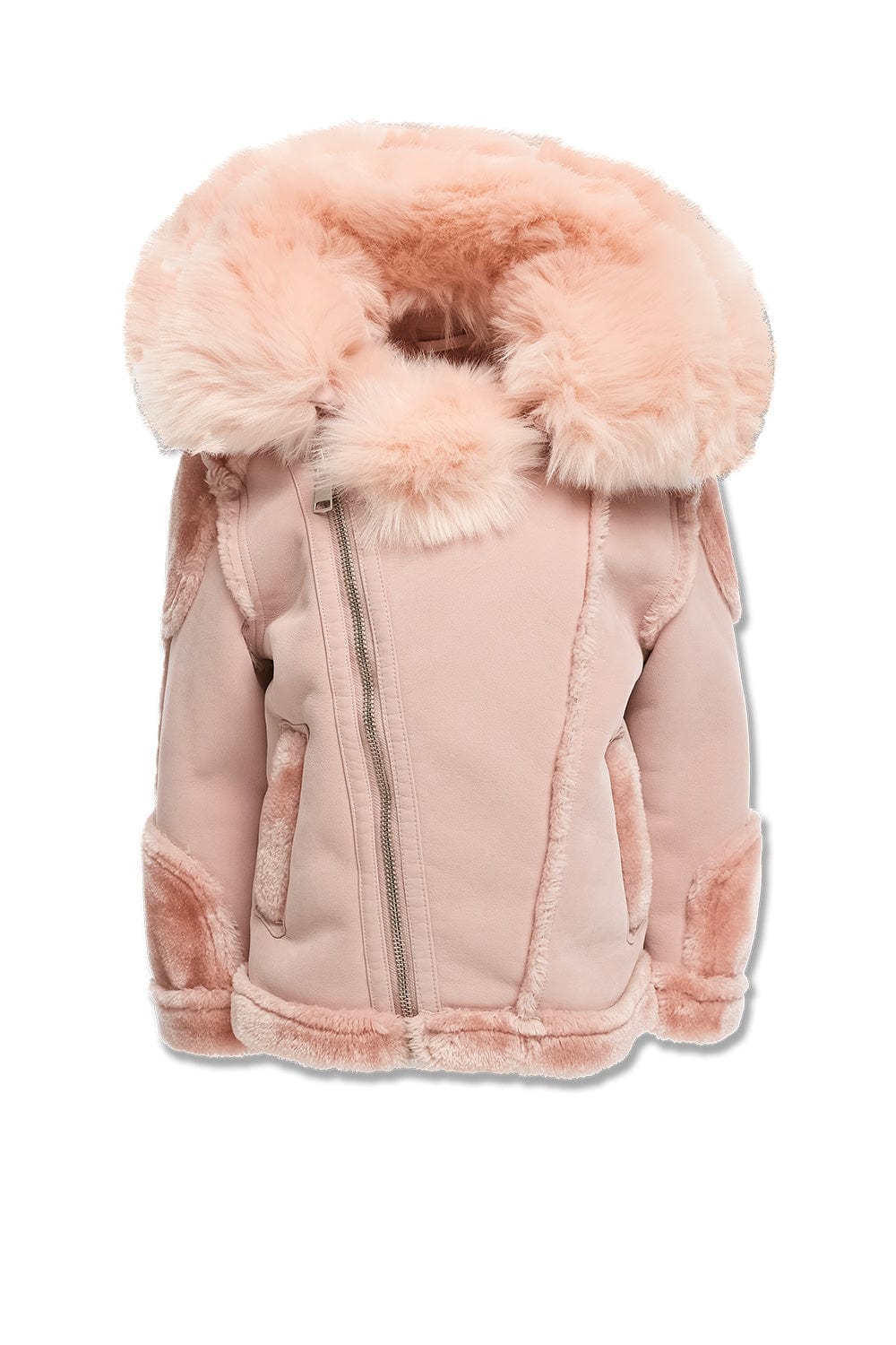 JC Kids Kids El Jefe Shearling Moto Jacket (Pink)