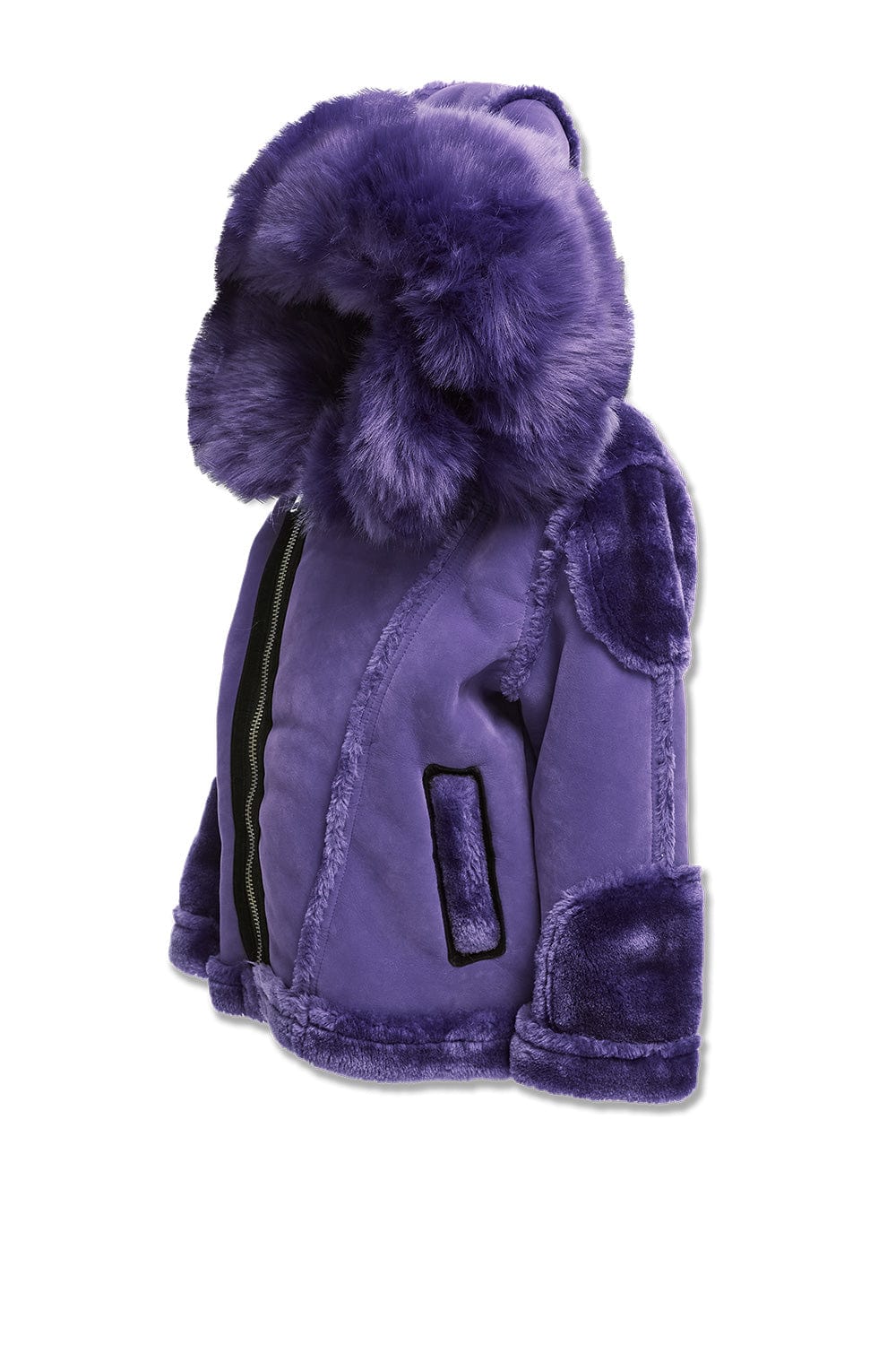 JC Kids Kids El Jefe Shearling Moto Jacket (Purple)