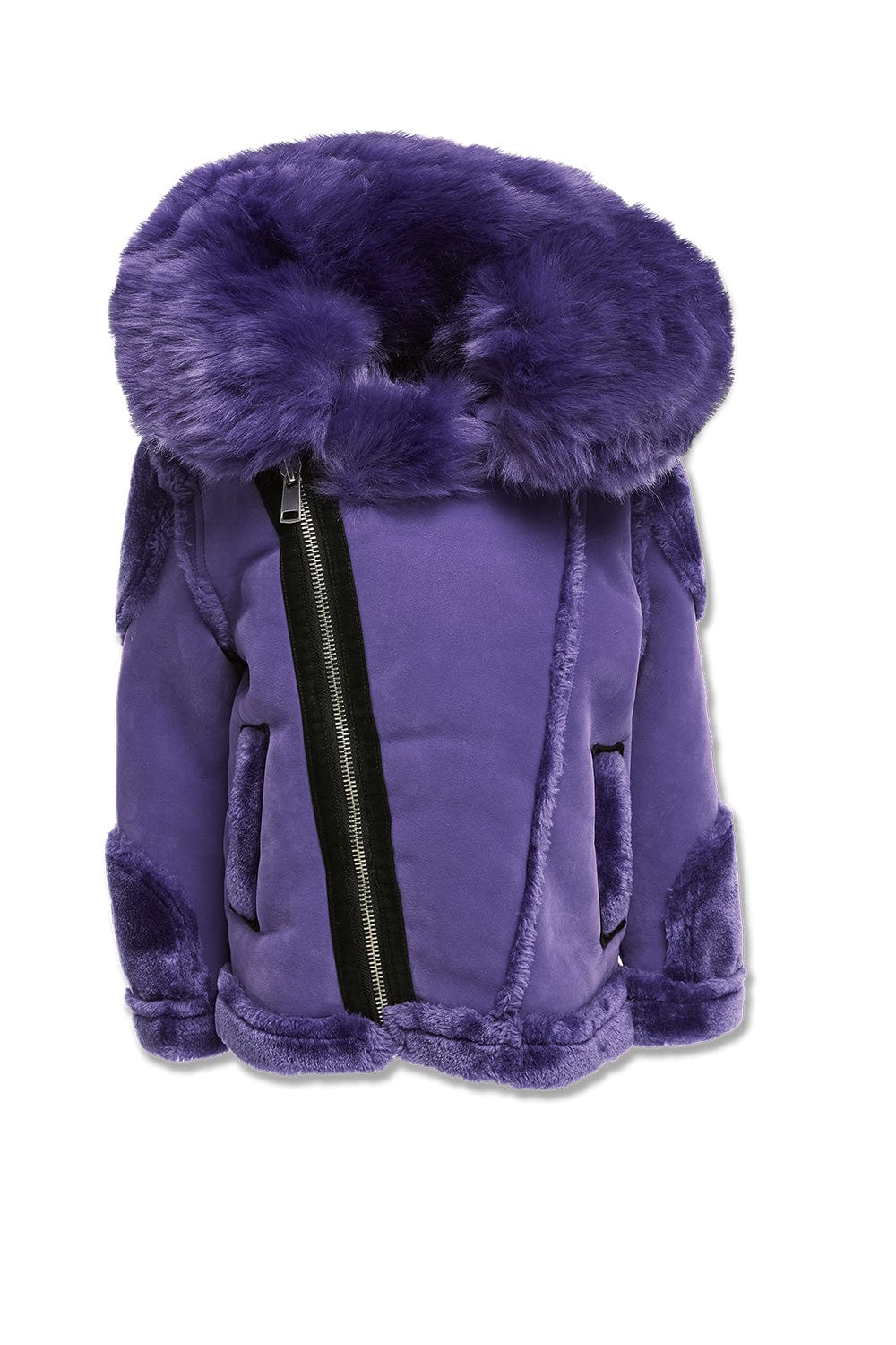 JC Kids Kids El Jefe Shearling Moto Jacket (Purple)