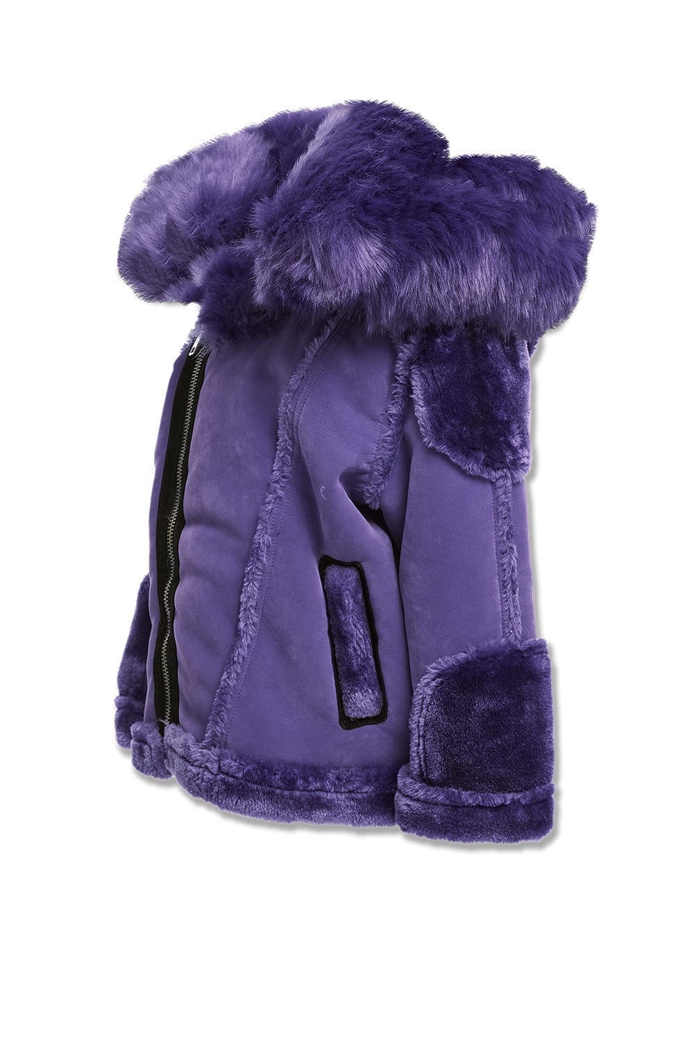 JC Kids Kids El Jefe Shearling Moto Jacket (Purple)