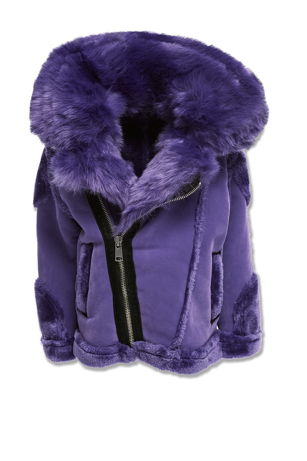 JC Kids Kids El Jefe Shearling Moto Jacket (Purple)