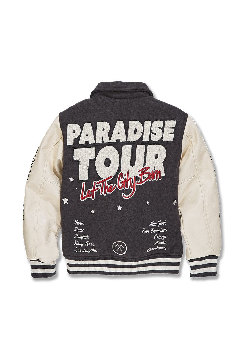 JC Kids Kids Paradise Tour Varsity Jacket (Off Black)