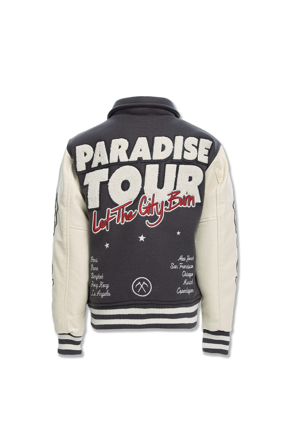 JC Kids Kids Paradise Tour Varsity Jacket (Off Black)