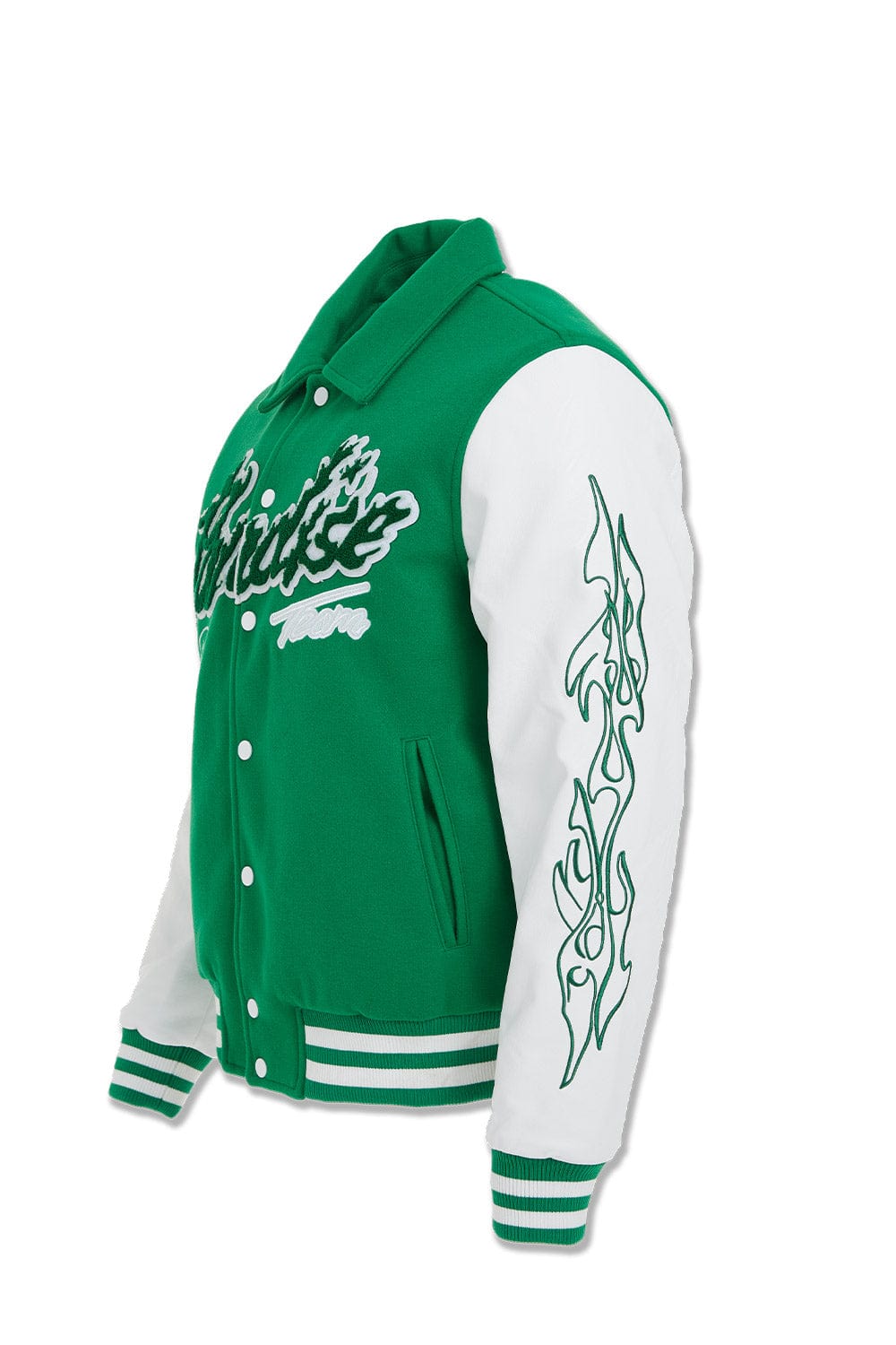 JC Big Men Big Men's Paradise Tour Varsity Jacket (Green)