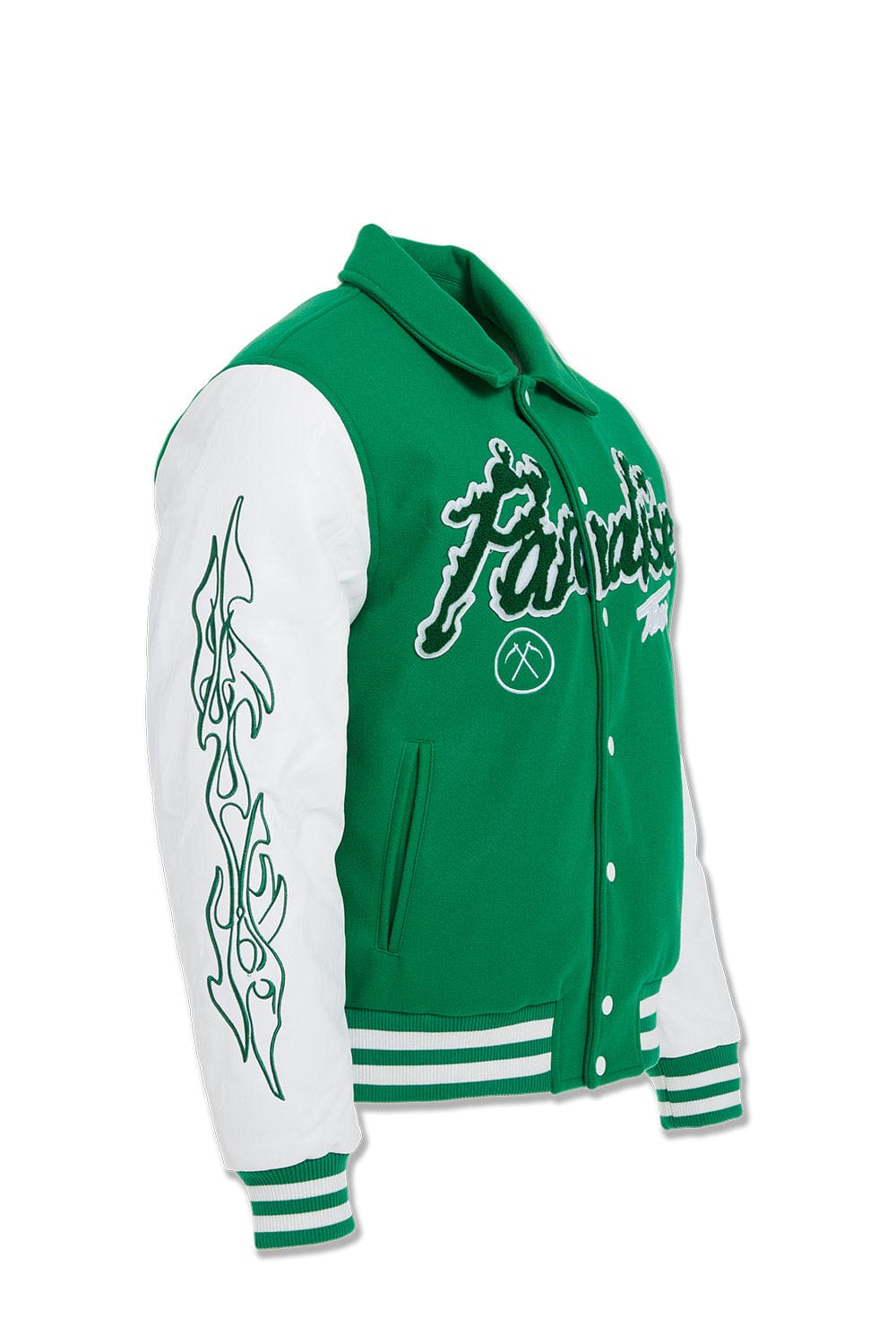 JC Big Men Big Men's Paradise Tour Varsity Jacket (Green)