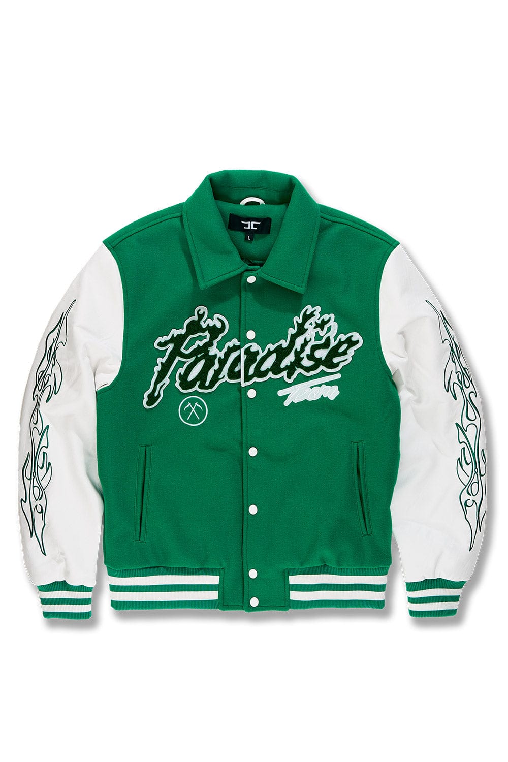 JC Big Men Big Men's Paradise Tour Varsity Jacket (Green)