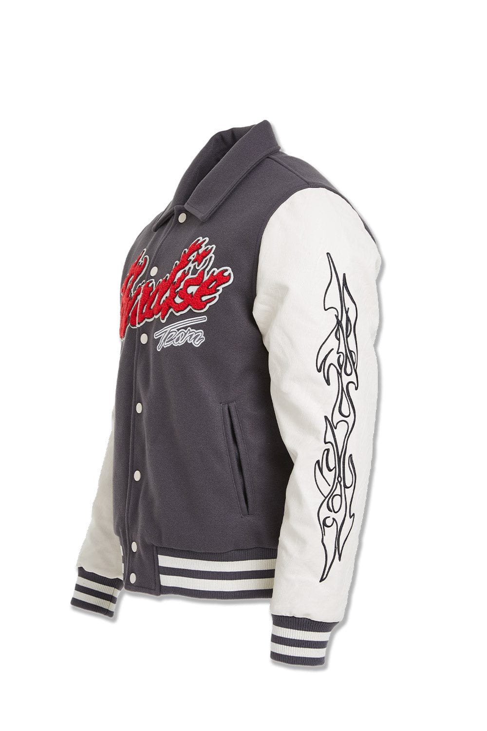 Jordan Craig Paradise Tour Varsity Jacket (Off Black)