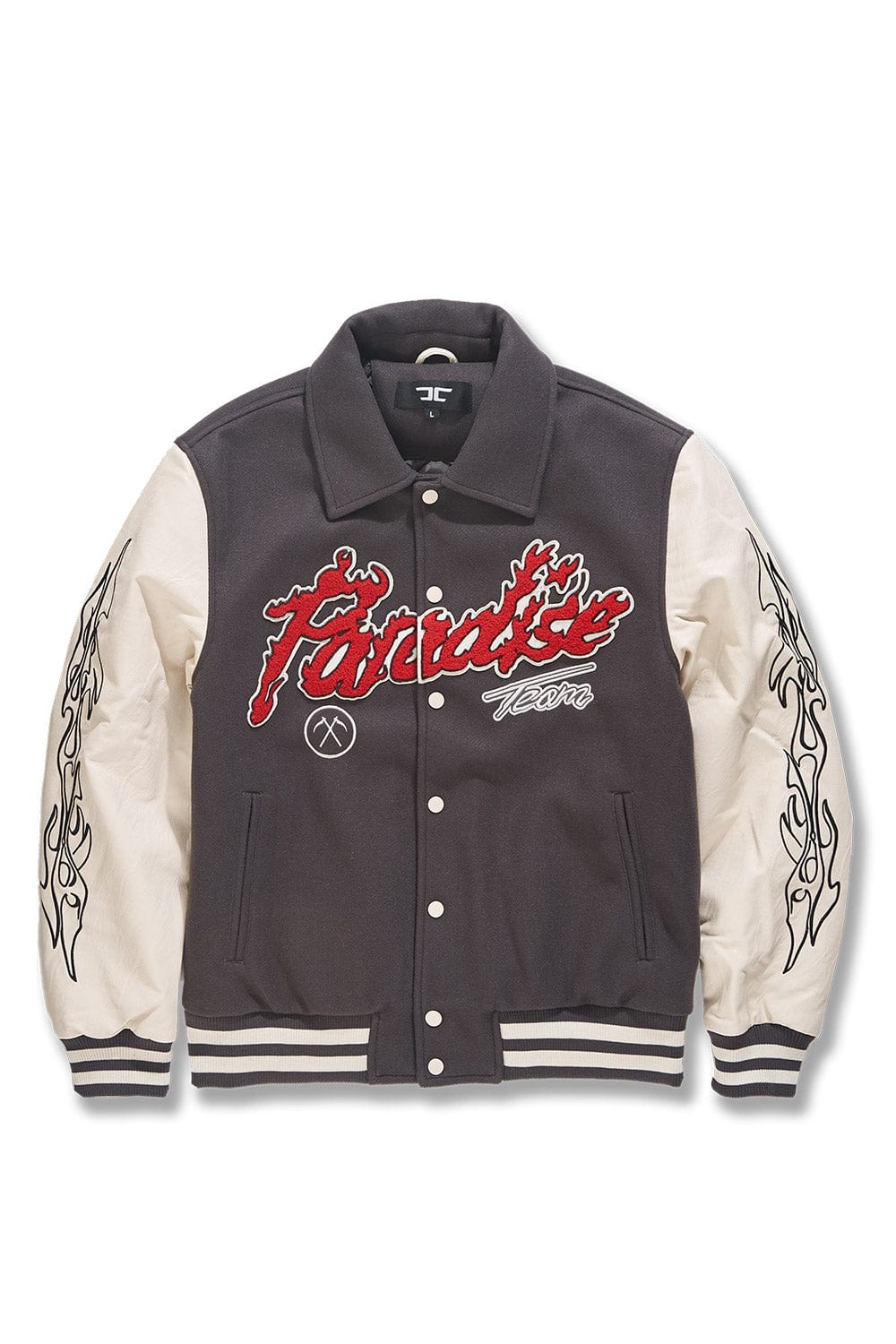 JC Big Men Big Men's Paradise Tour Varsity Jacket (Off Black)