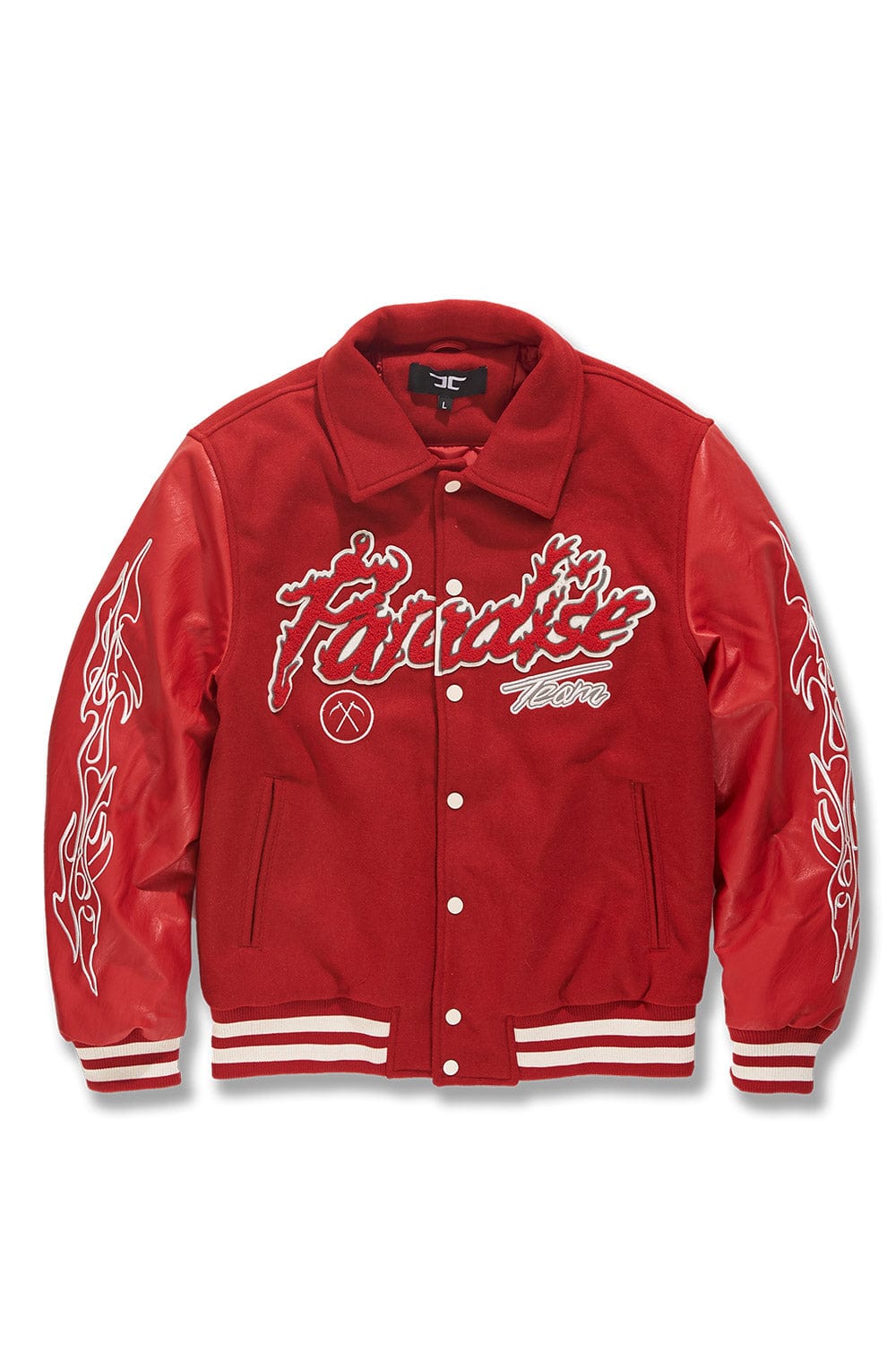 JC Big Men Big Men's Paradise Tour Varsity Jacket (Red)