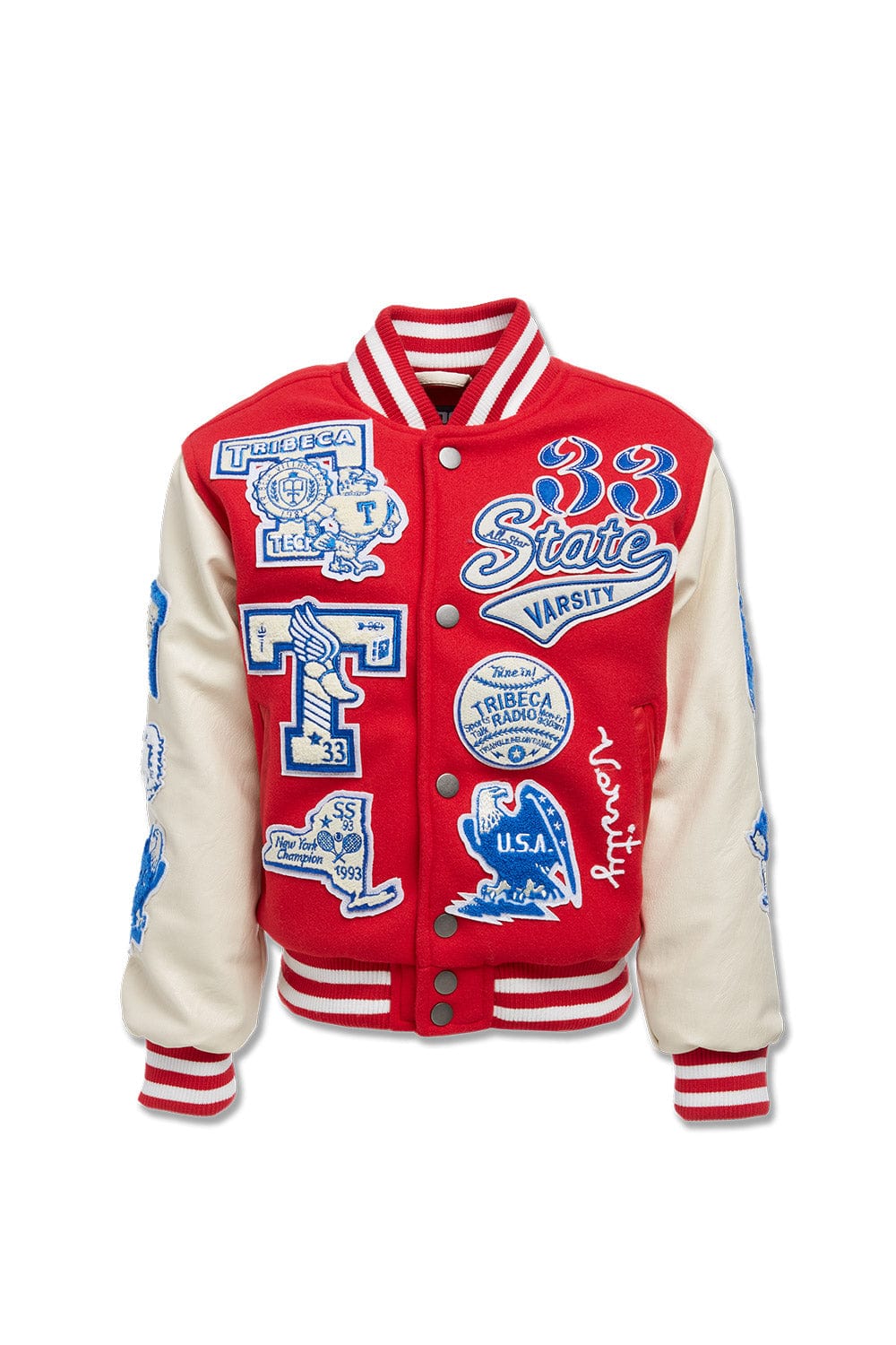 JC Kids Kids All American Varsity Jacket (Red)