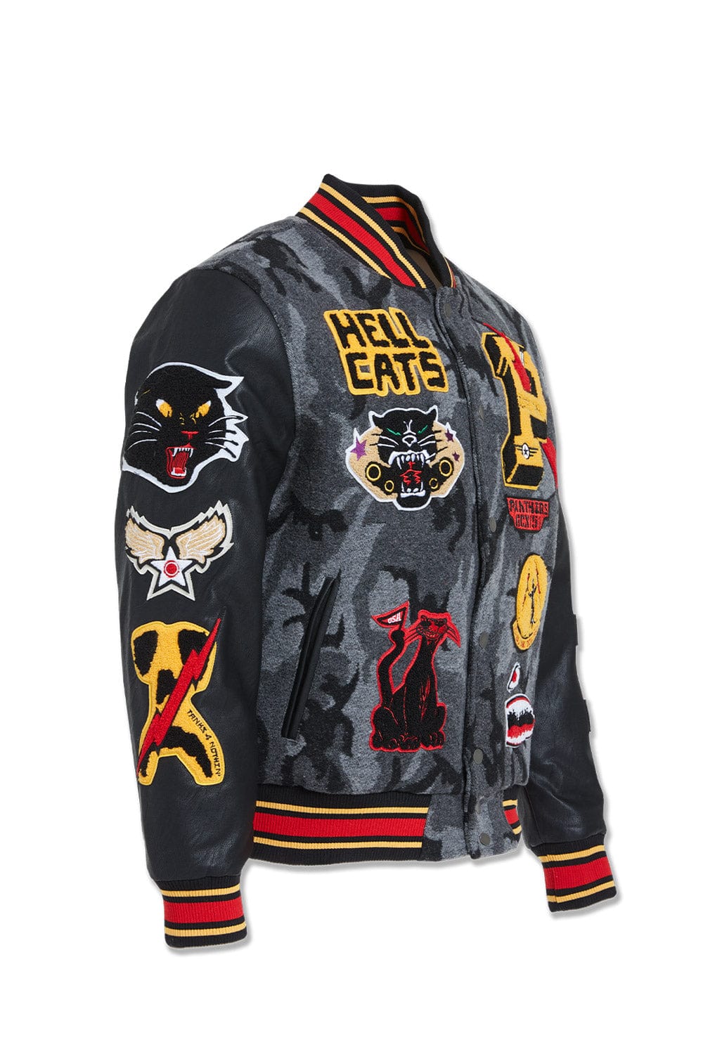 JC Big Men Big Men's Hellcat Varsity Jacket (Black Camo)