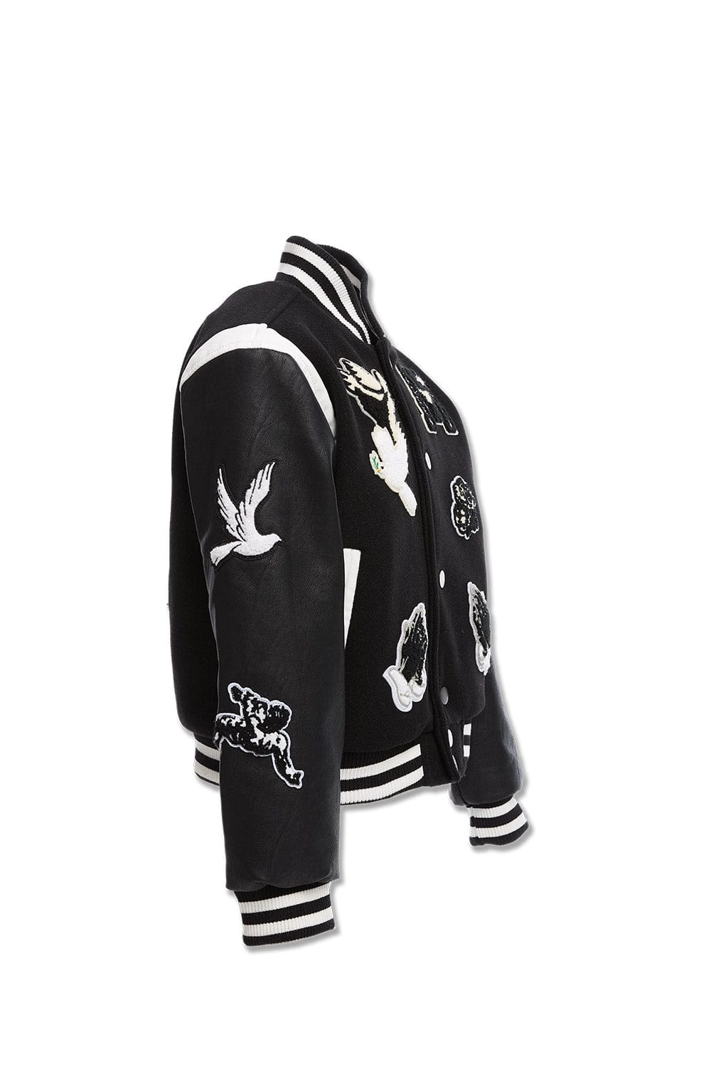 JC Kids Kids Fallen Angels Varsity Jacket (Black)