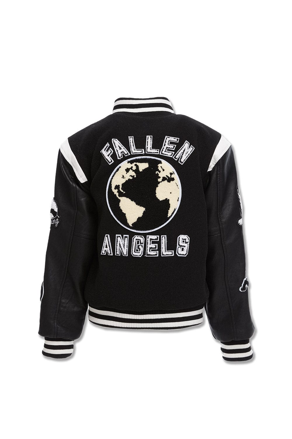 JC Kids Kids Fallen Angels Varsity Jacket (Black)