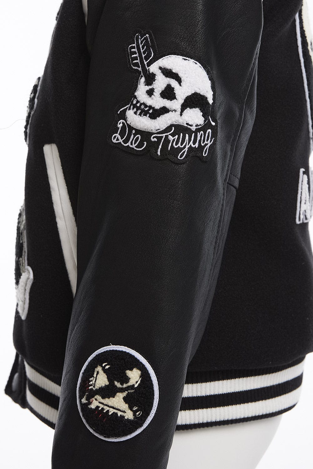 JC Kids Kids Fallen Angels Varsity Jacket (Black)