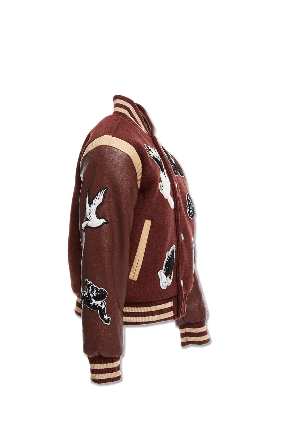 JC Kids Kids Fallen Angels Varsity Jacket (Chocolate)