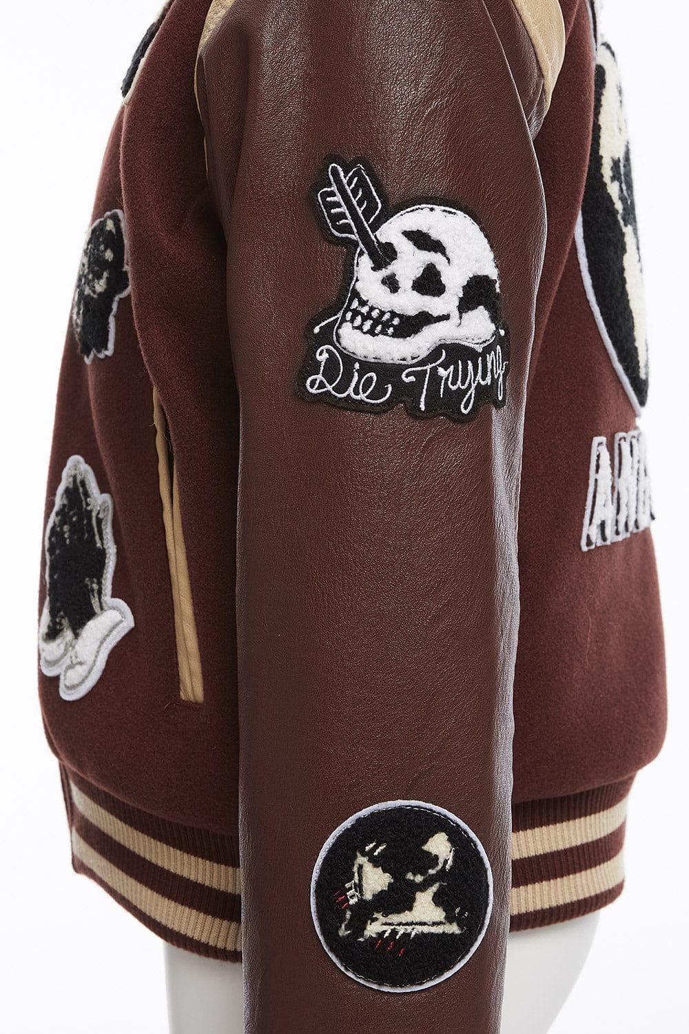 JC Kids Kids Fallen Angels Varsity Jacket (Chocolate)