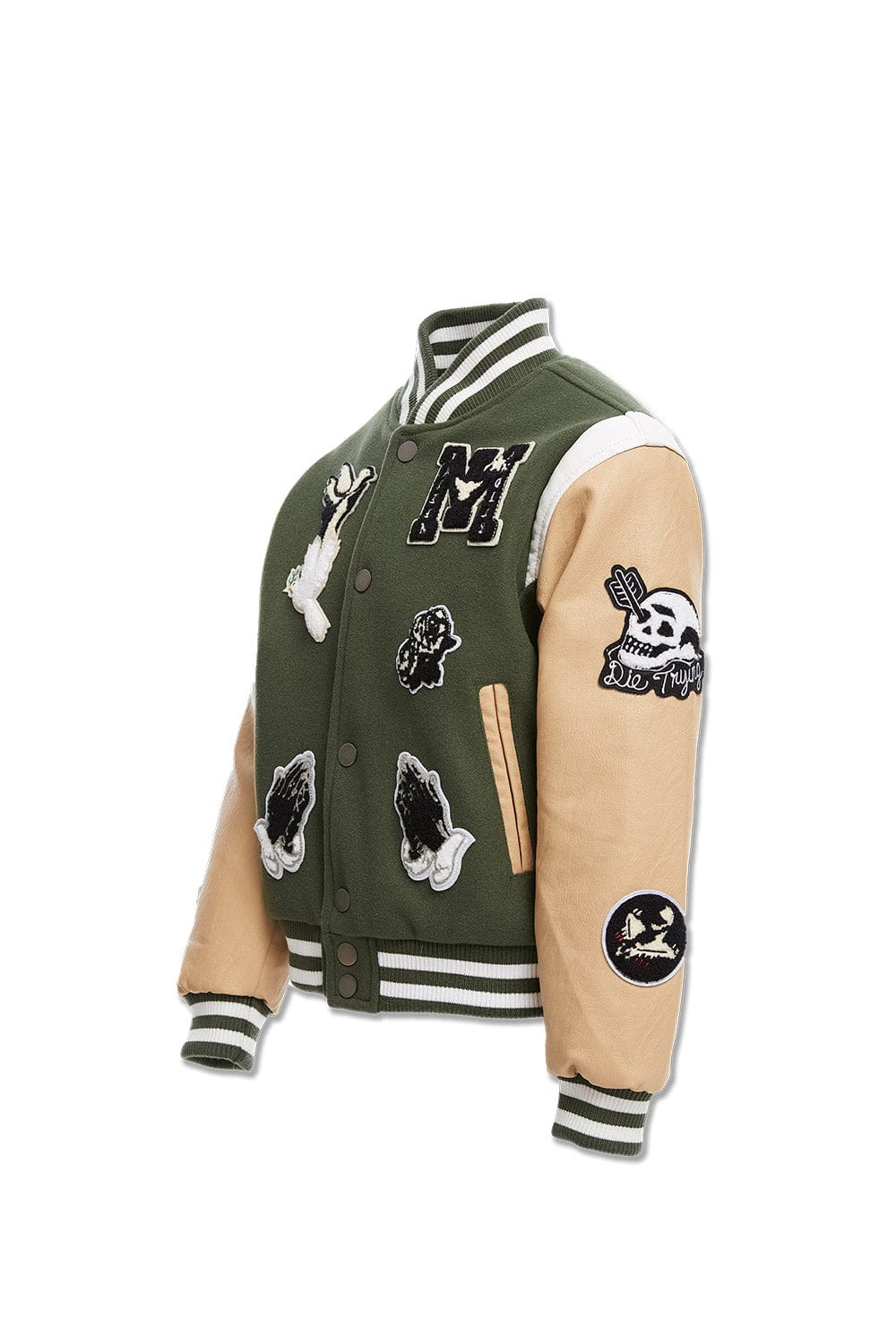 JC Kids Kids Fallen Angels Varsity Jacket (Pine)