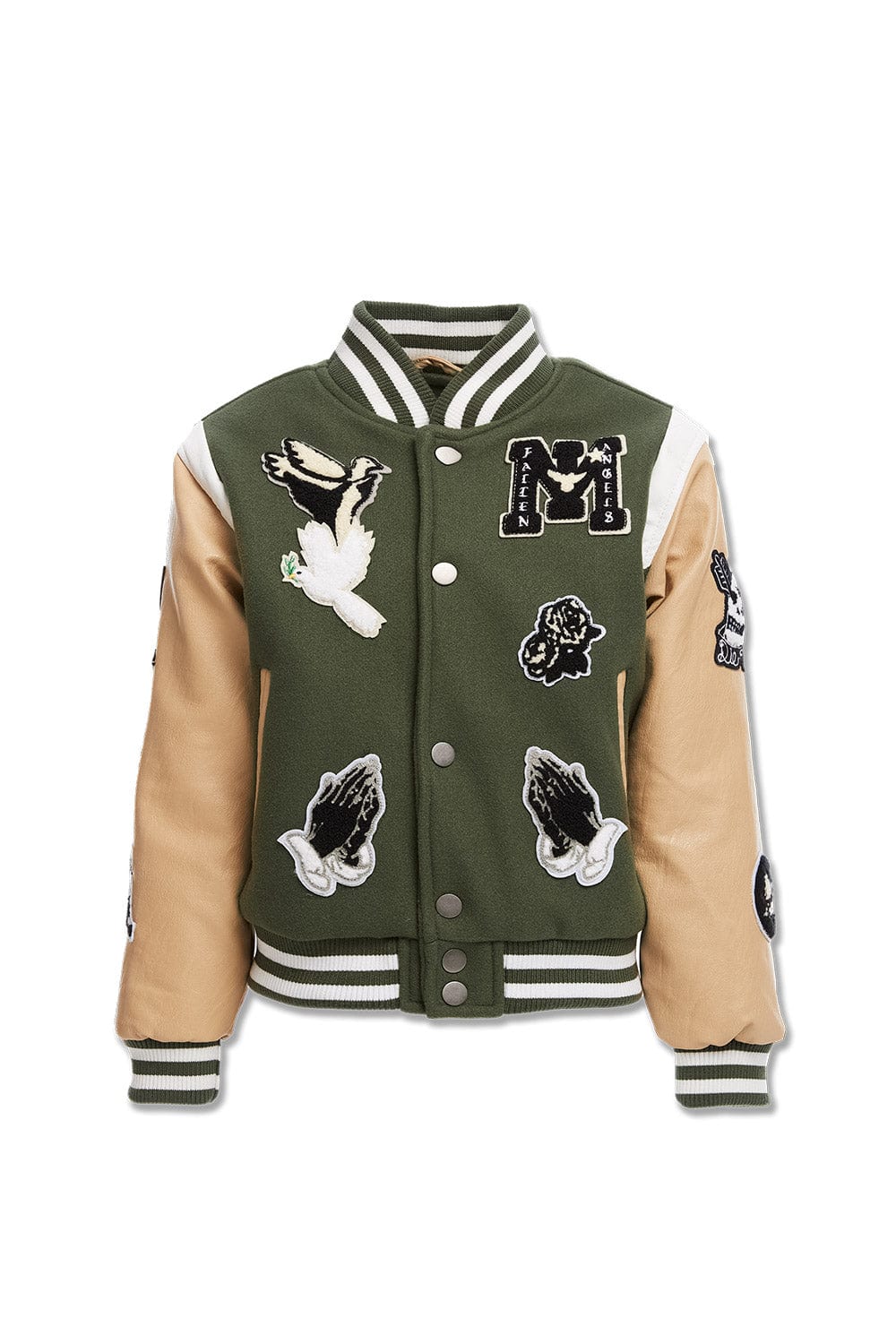 JC Kids Kids Fallen Angels Varsity Jacket (Pine) 2 / Pine