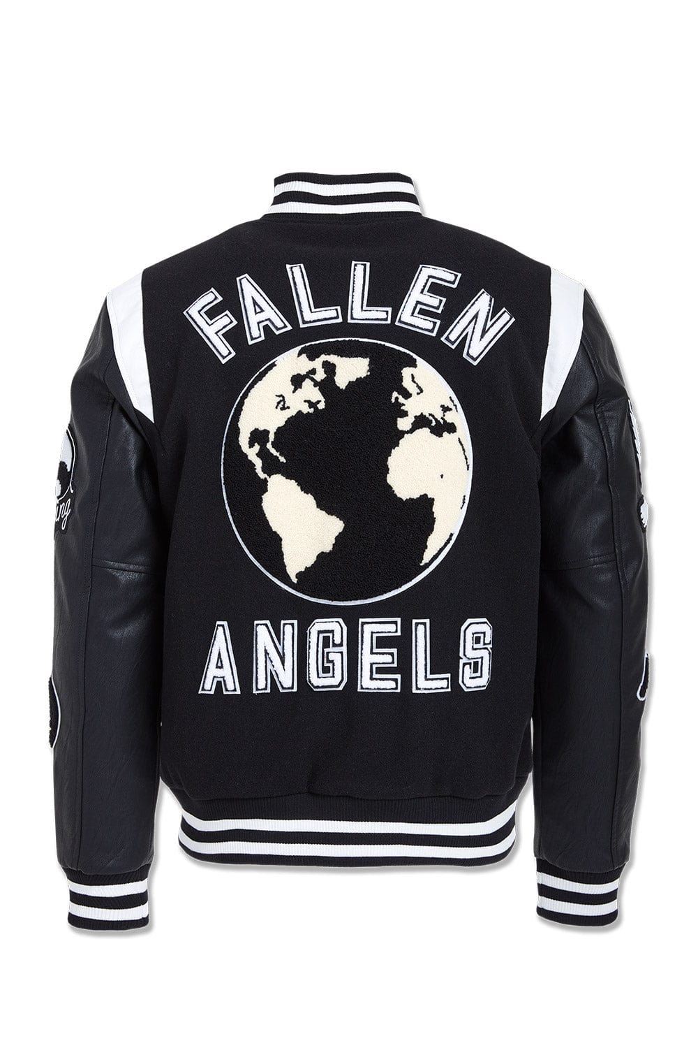 JC Big Men Big Men's Fallen Angels Varsity Jacket (Black)