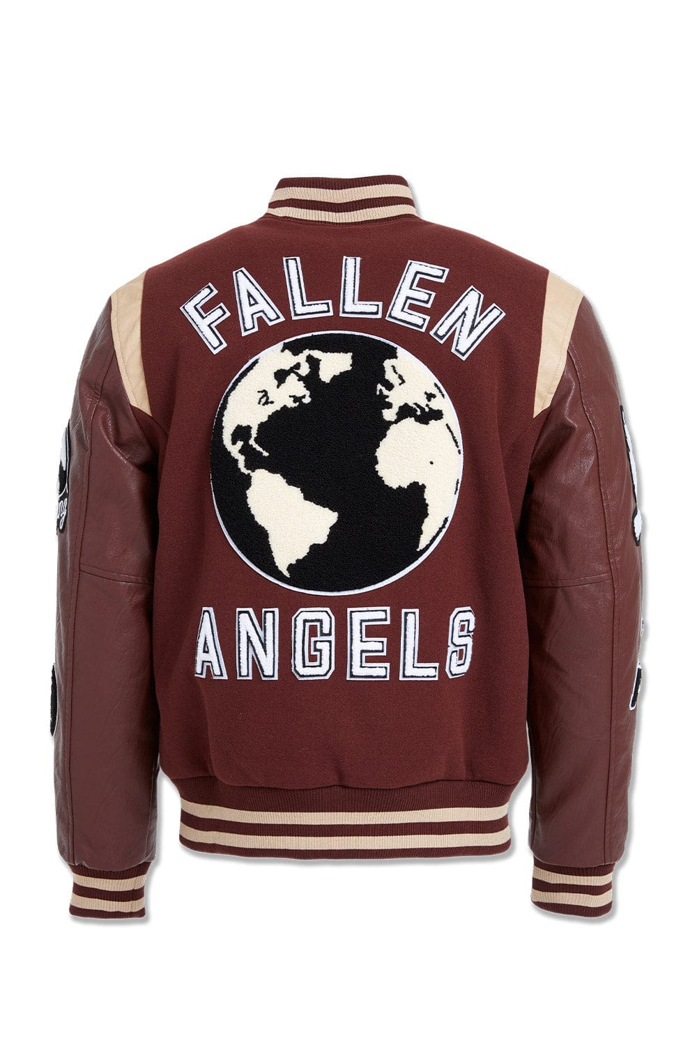 JC Big Men Big Men's Fallen Angels Varsity Jacket (Chocolate)