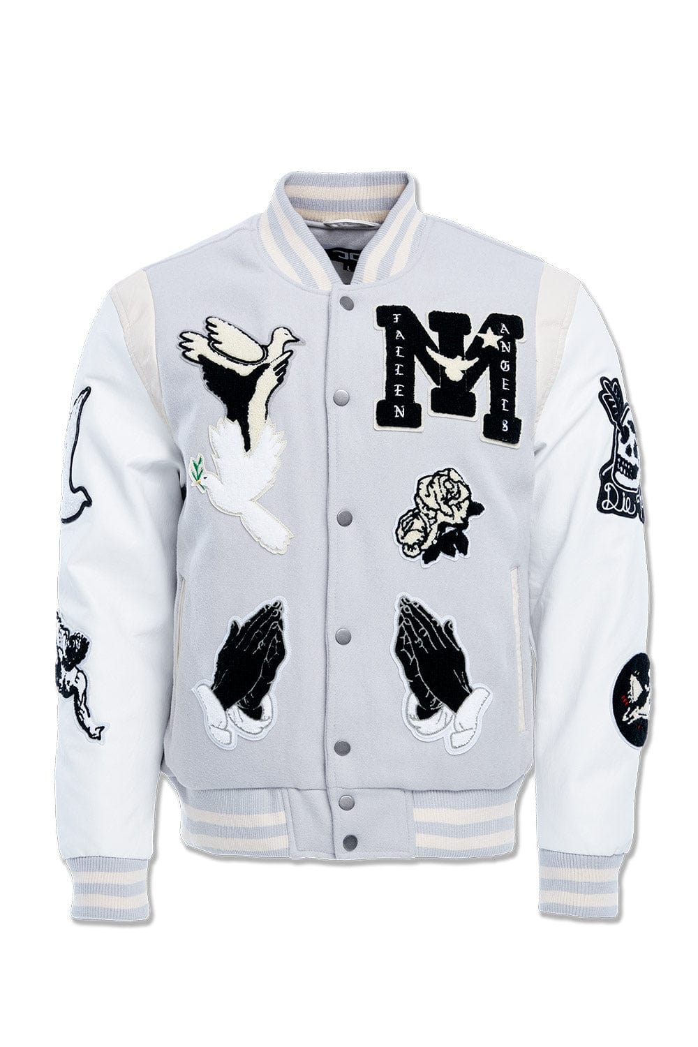 Jordan Craig Fallen Angels Varsity Jacket (Light Grey) S / Light Grey