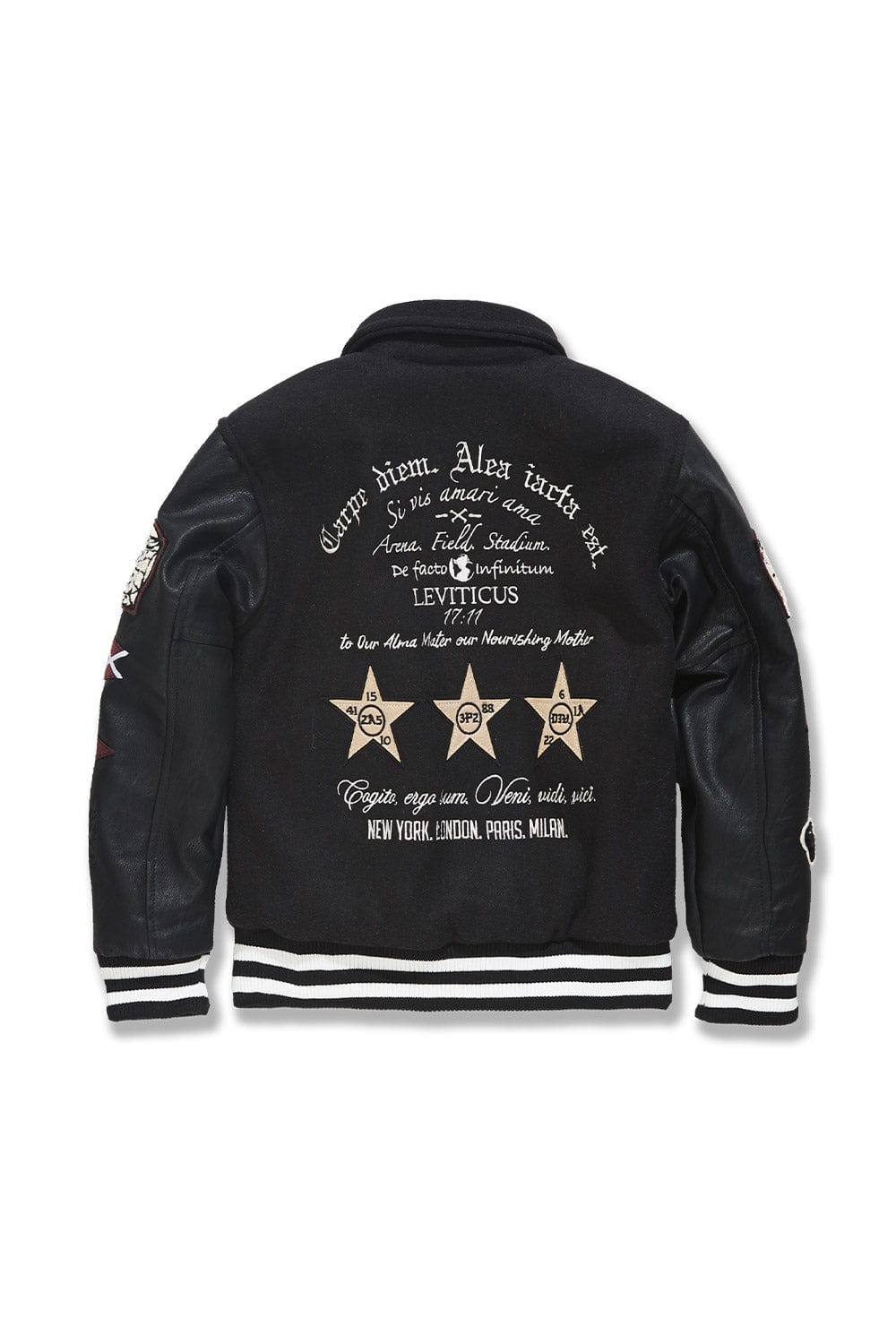 JC Kids Kids Carpe Diem Varsity Jacket (Black)