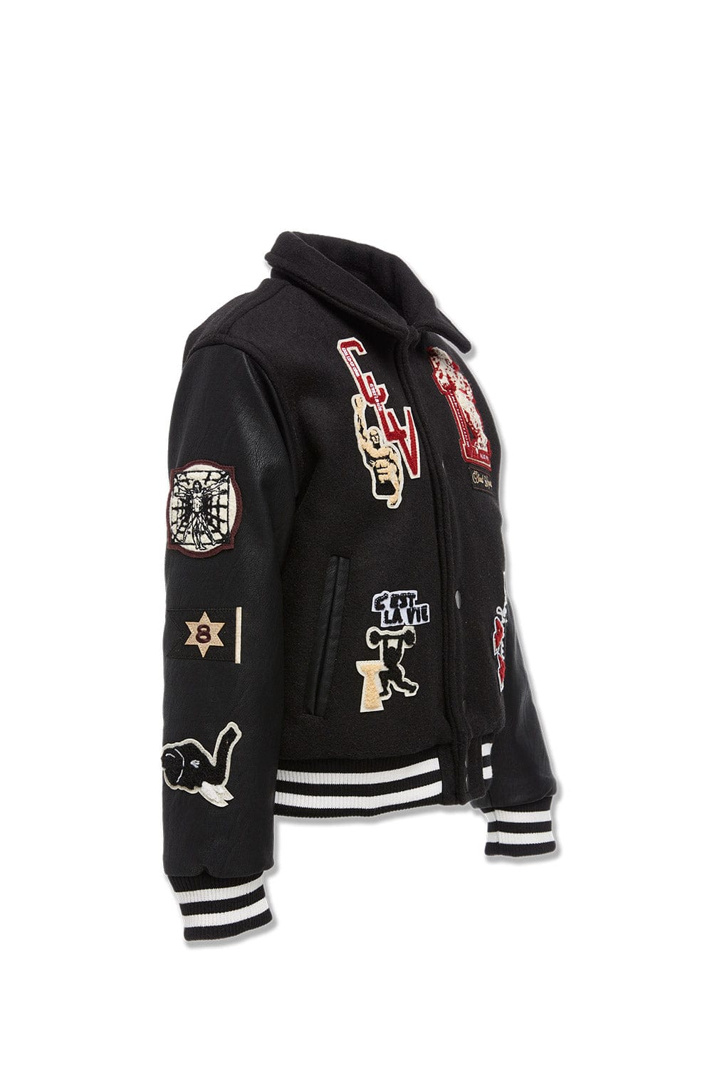 JC Kids Kids Carpe Diem Varsity Jacket (Black)