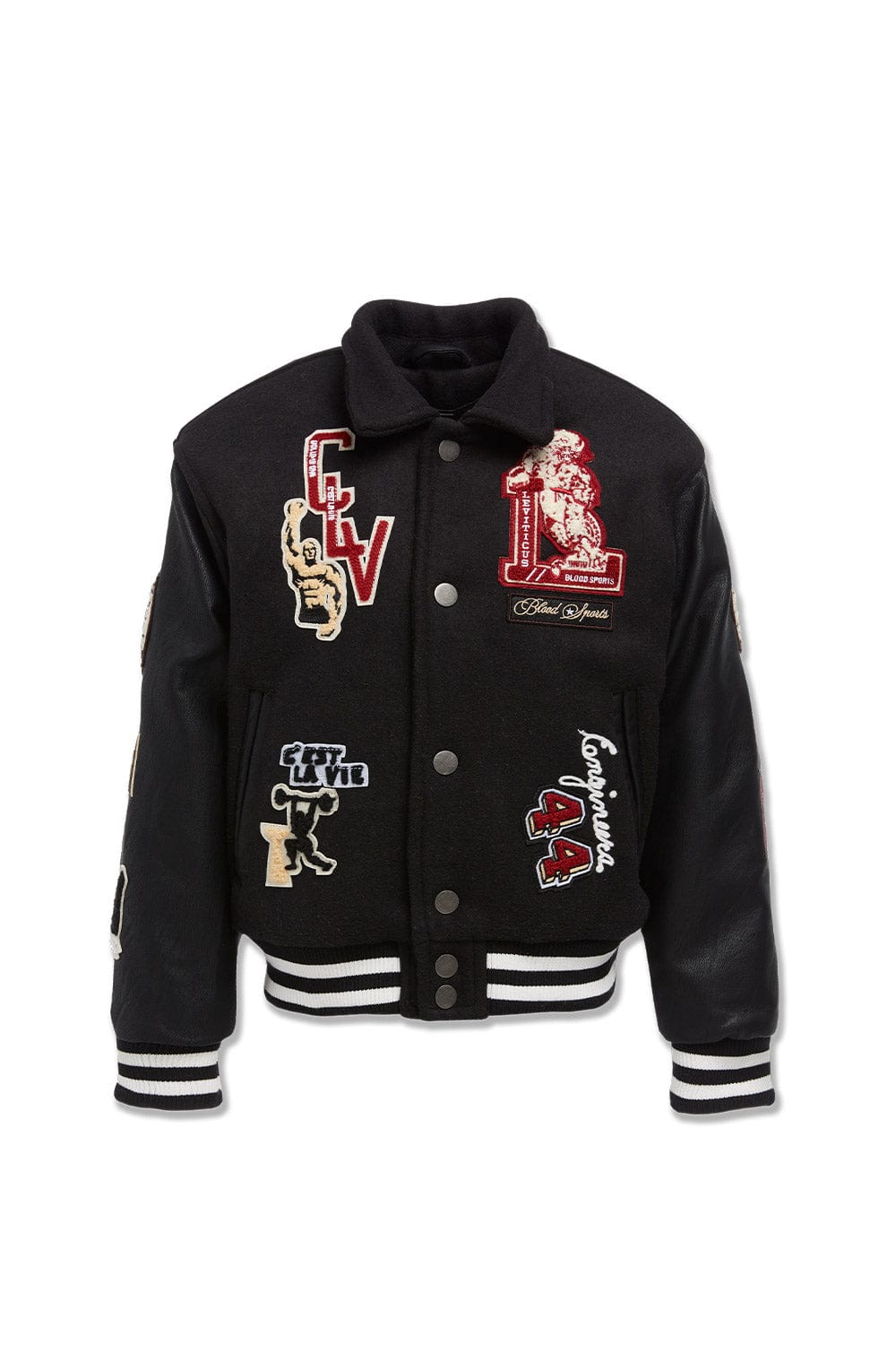 JC Kids Kids Carpe Diem Varsity Jacket (Black) 2 / Black