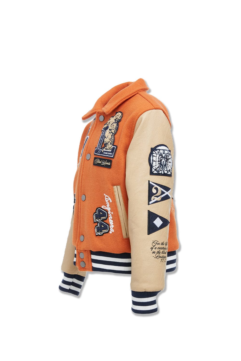 JC Kids Kids Carpe Diem Varsity Jacket (Burnt Orange)