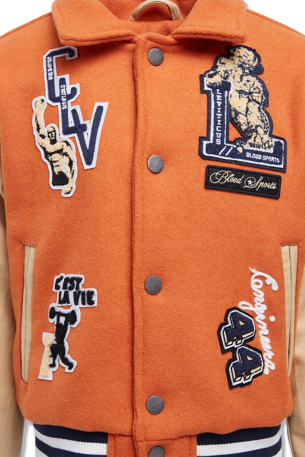 JC Kids Kids Carpe Diem Varsity Jacket (Burnt Orange)