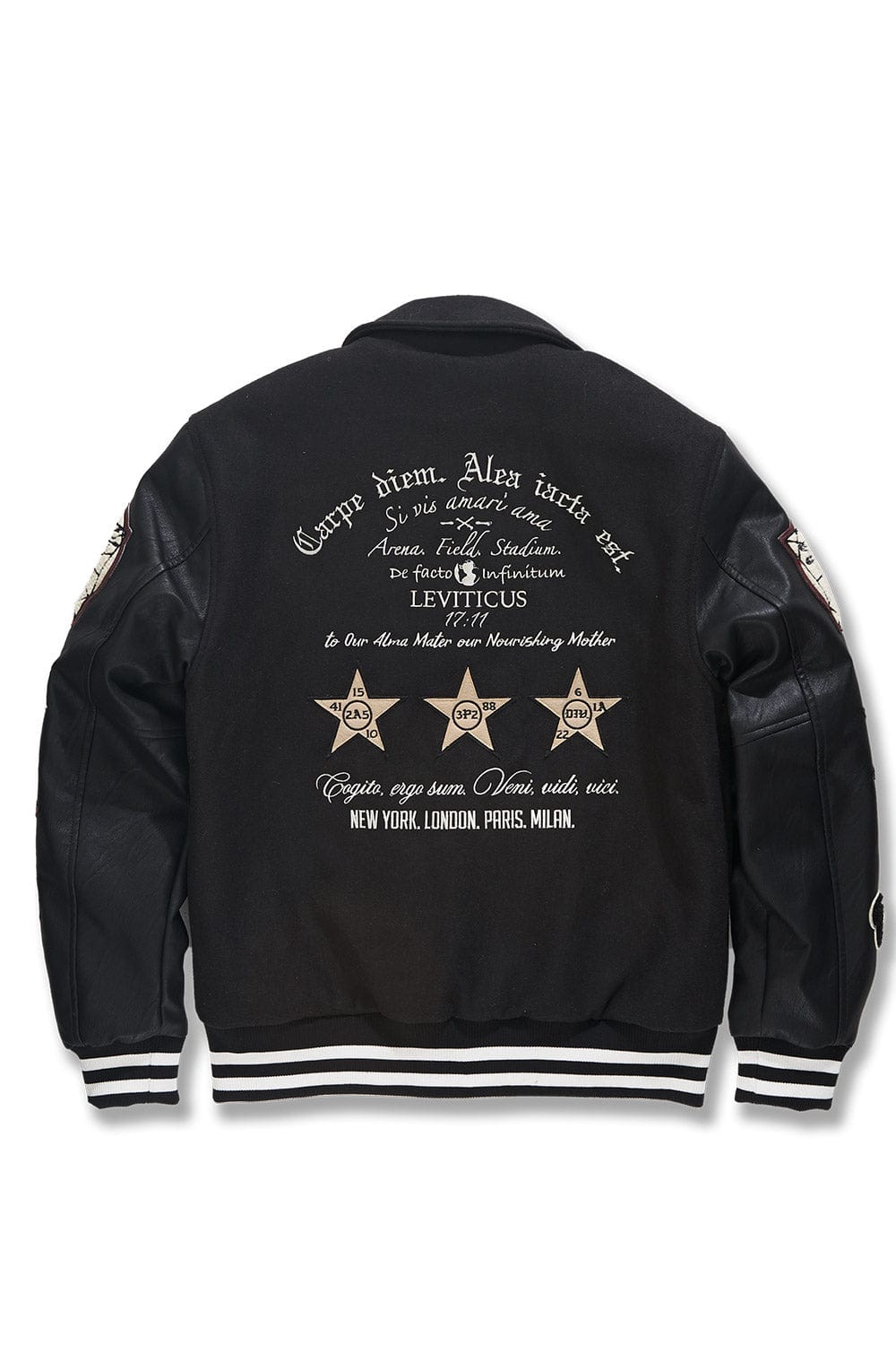 JC Big Men Big Men's Carpe Diem Varsity Jacket (Black)