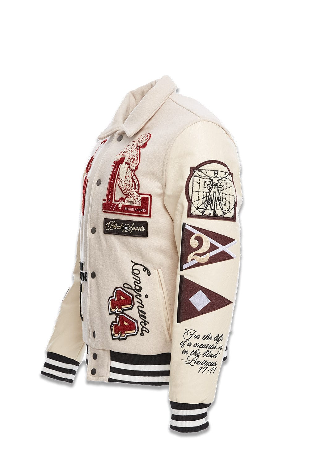 JC Big Men Big Men's Carpe Diem Varsity Jacket (Bone)