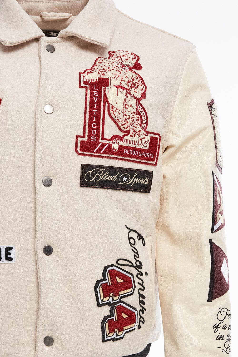 Jordan Craig Carpe Diem Varsity Jacket (Bone)