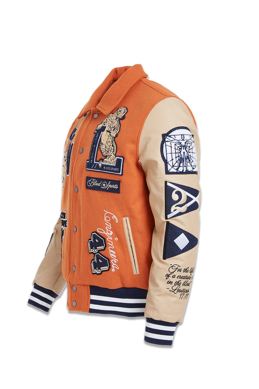 Jordan Craig Carpe Diem Varsity Jacket (Burnt Orange)