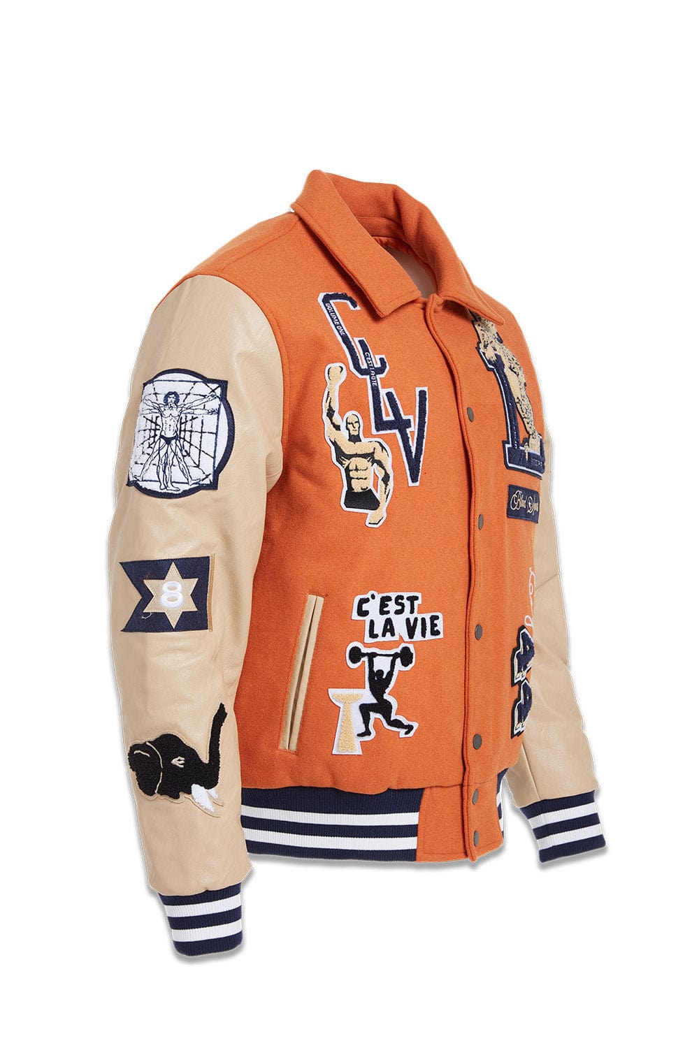 Jordan Craig Carpe Diem Varsity Jacket (Burnt Orange)