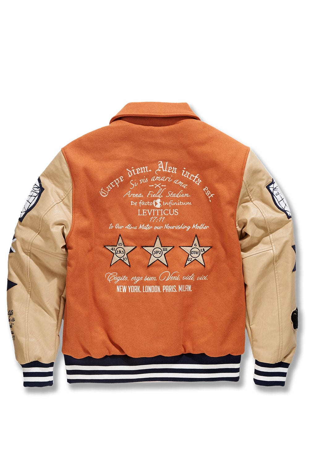 Jordan Craig Carpe Diem Varsity Jacket (Burnt Orange)