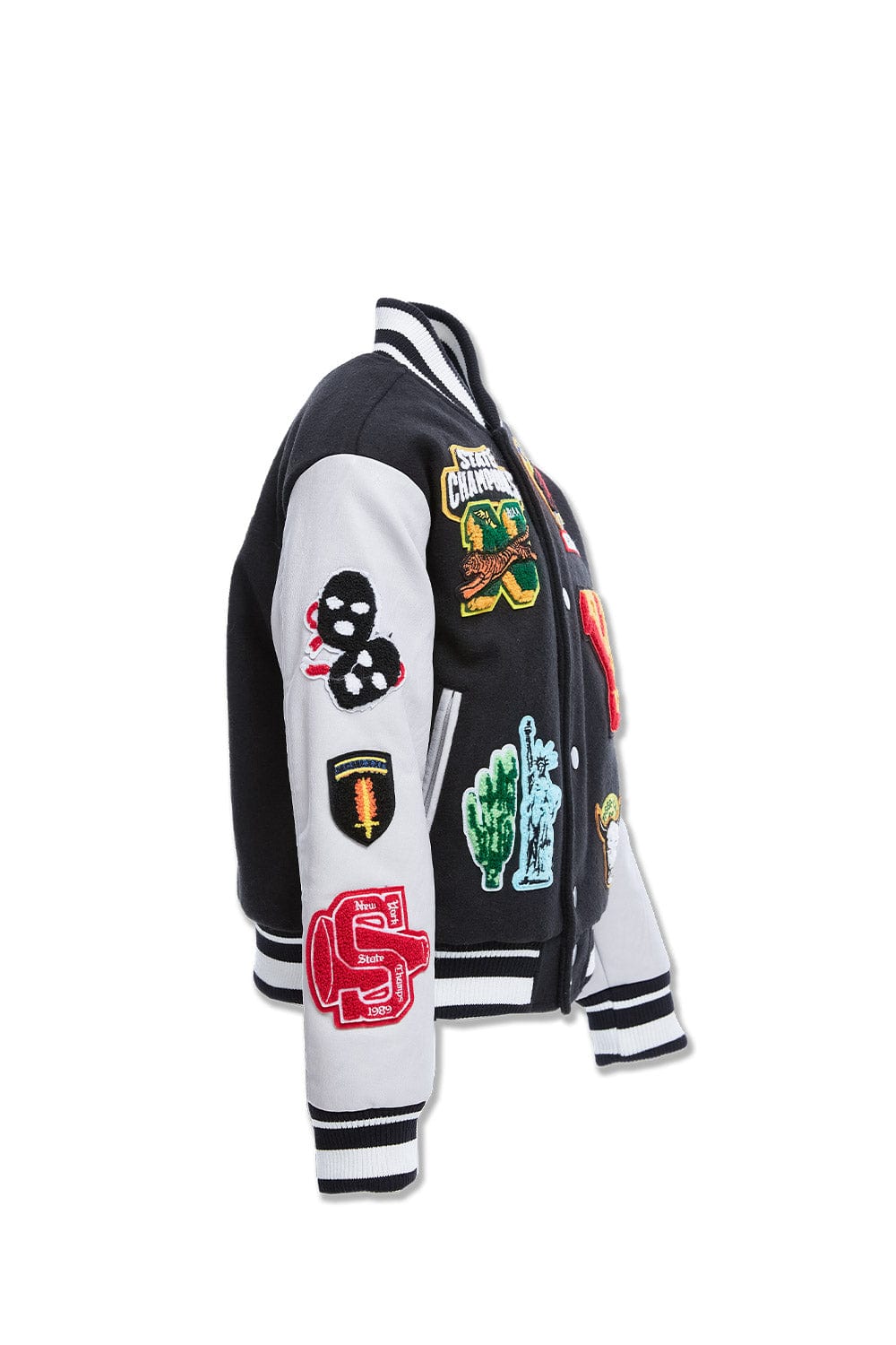 JC Kids Kids Empire City Varsity Jacket (Black)