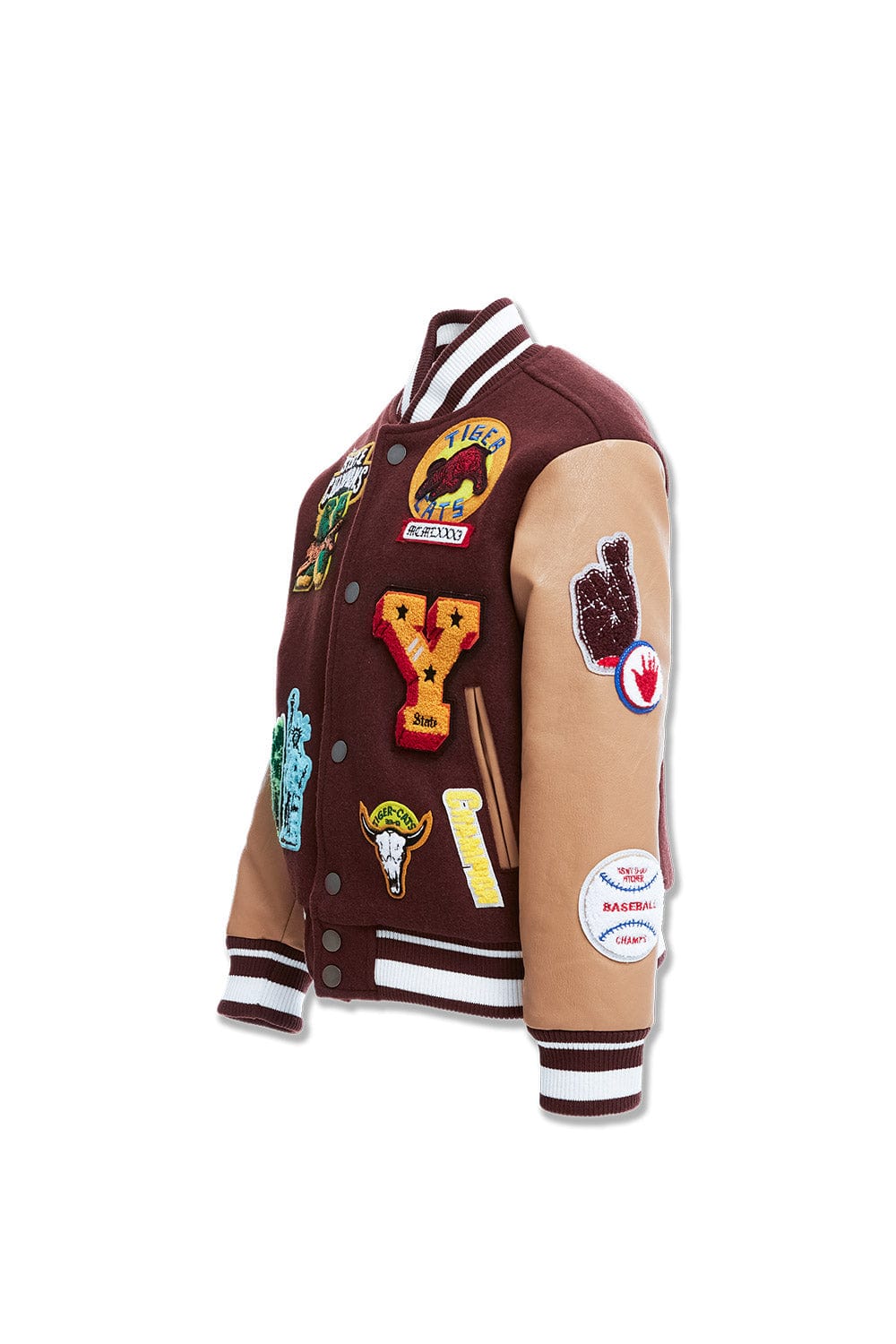 JC Kids Kids Empire City Varsity Jacket (Ruby)