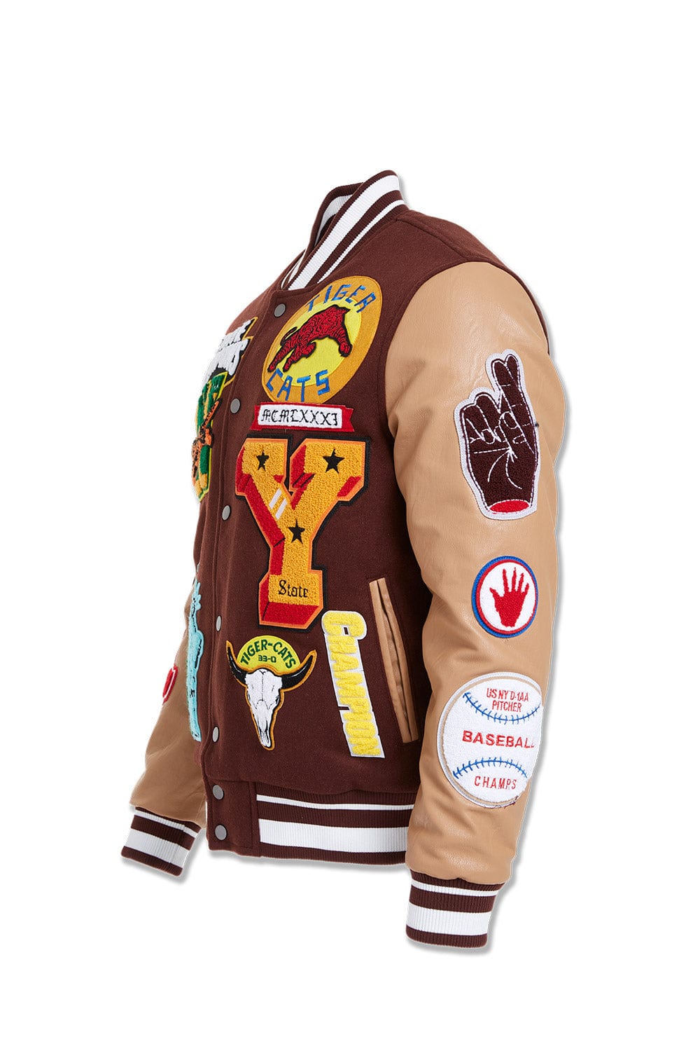 JC Big Men Big Men's Empire City Varsity Jacket (Ruby)