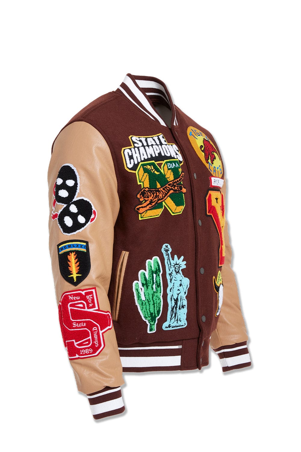 JC Big Men Big Men's Empire City Varsity Jacket (Ruby)