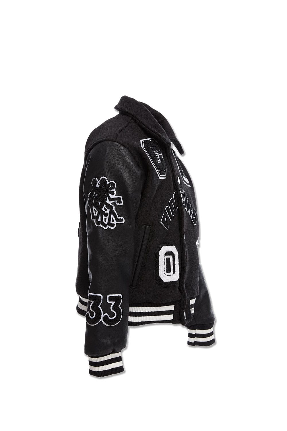 JC Kids Kids Pioneers Varsity Jacket (Black)