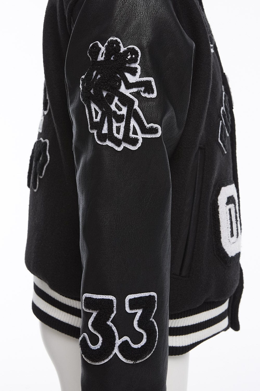 JC Kids Kids Pioneers Varsity Jacket (Black)