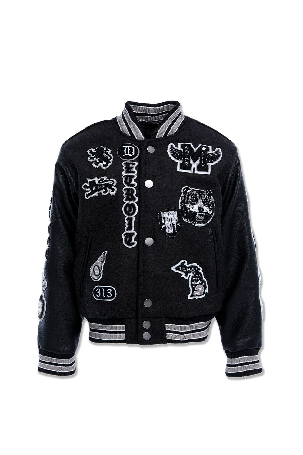 JC Kids Kids Motown Varsity Jacket (Black Shadow)