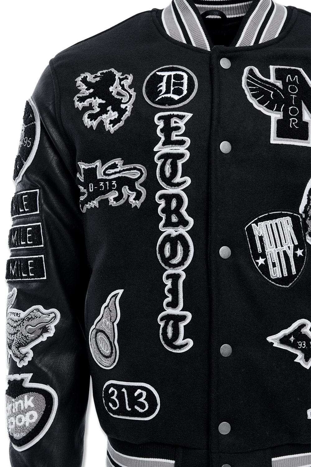 Jordan Craig Motown Varsity Jacket (Black Shadow)