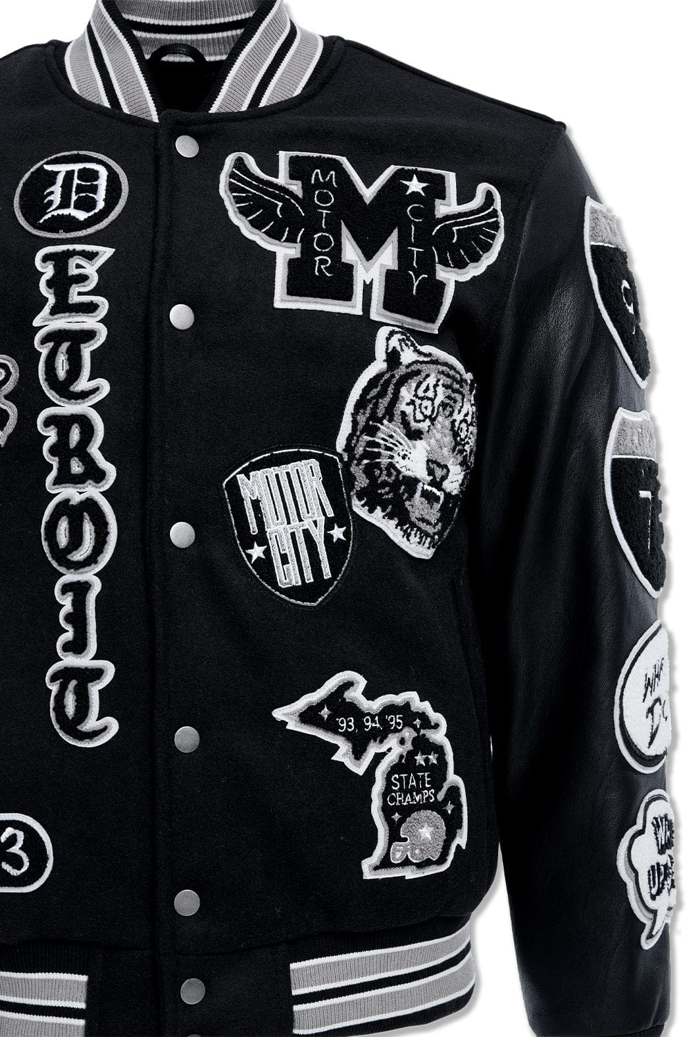 Jordan Craig Motown Varsity Jacket (Black Shadow)