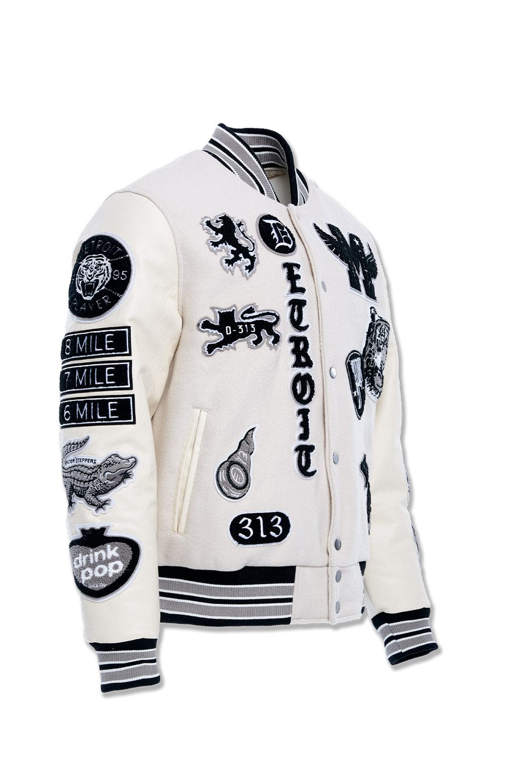 Jordan Craig Motown Varsity Jacket (Cream)