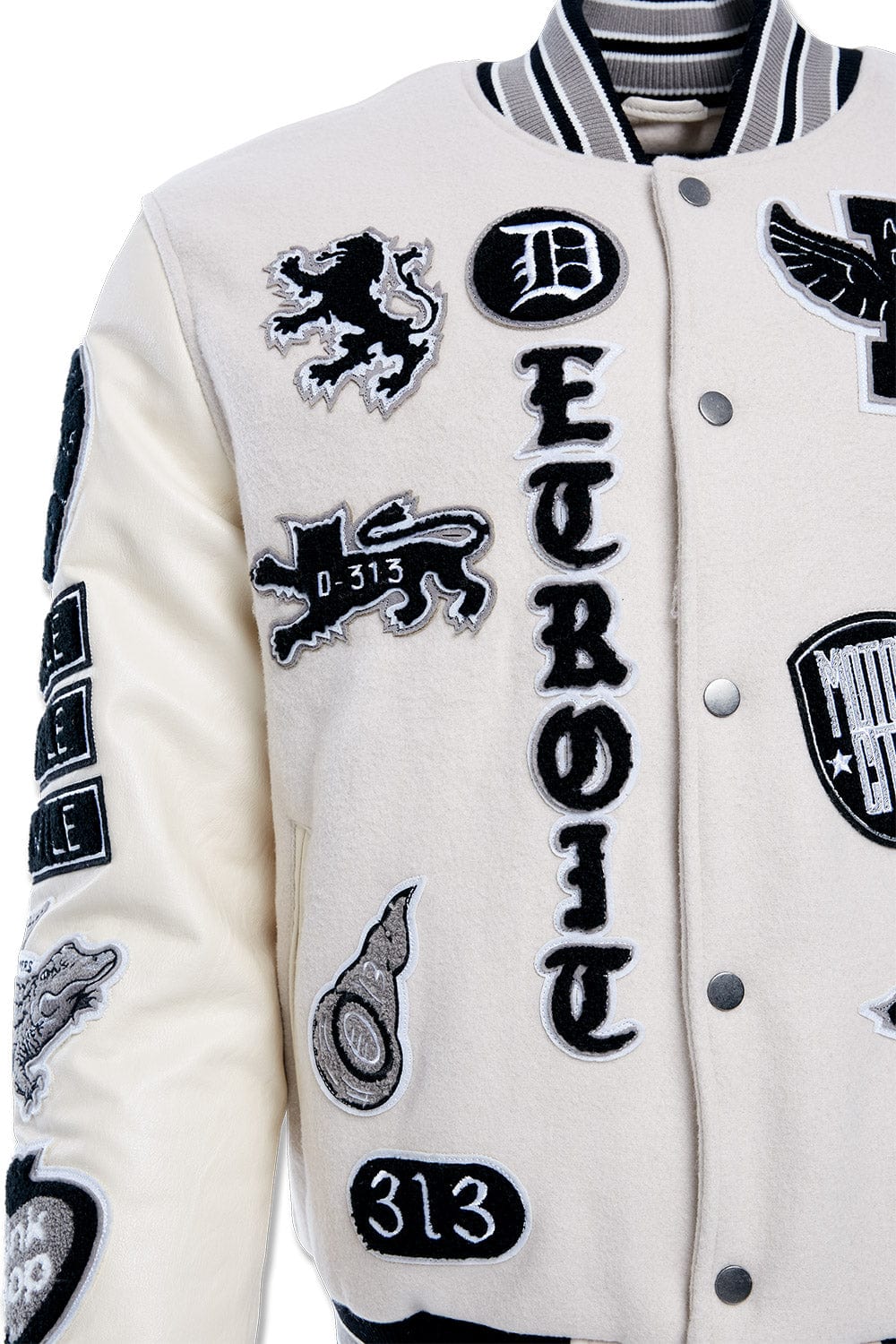 Jordan Craig Motown Varsity Jacket (Cream)