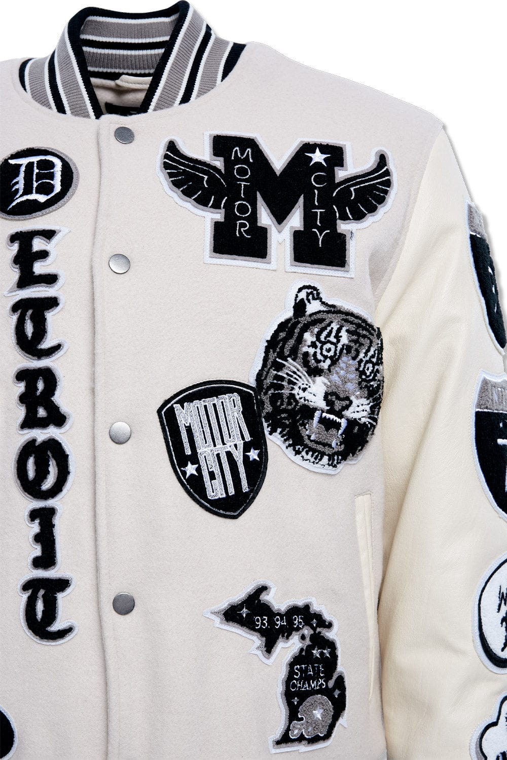 Jordan Craig Motown Varsity Jacket (Cream)